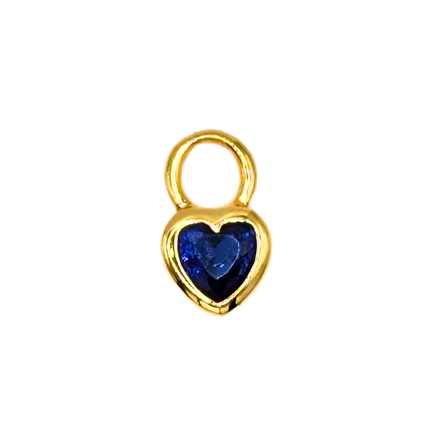 Navy Heart Earring Charm