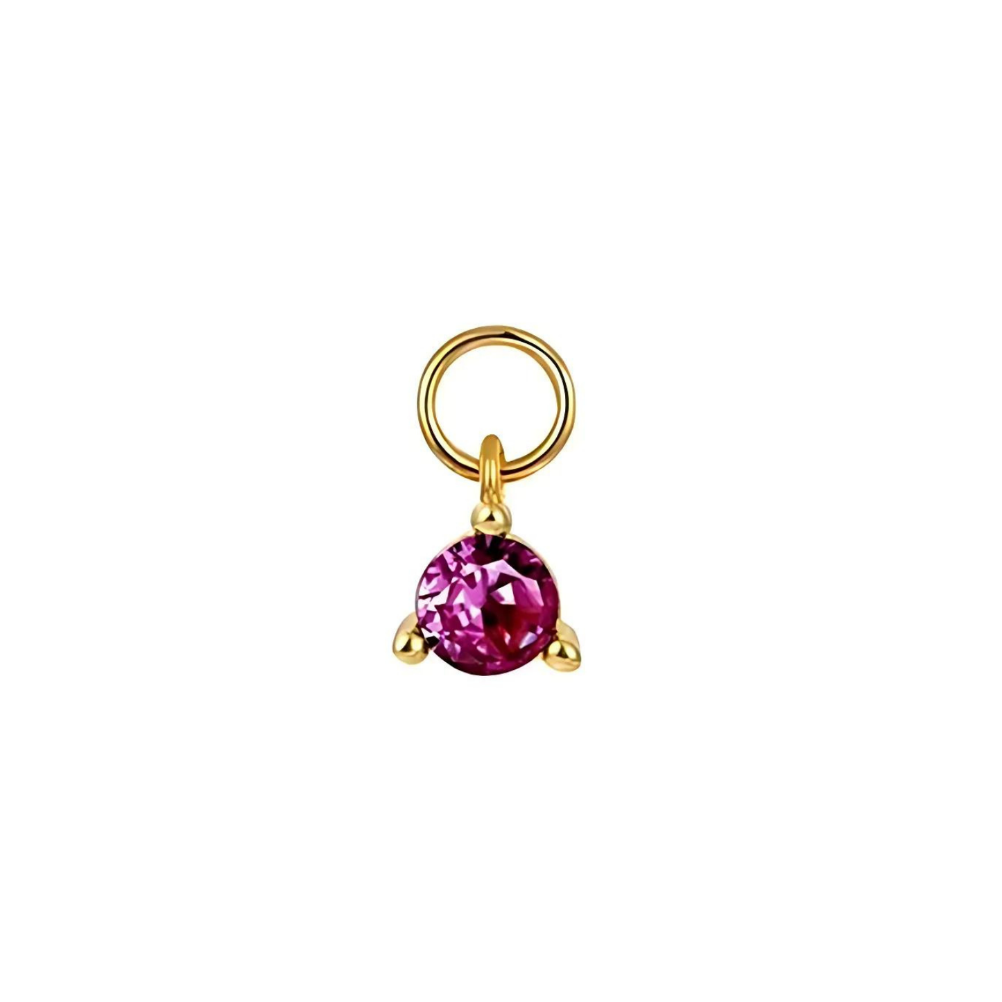 Purple Mini Earring Charm - Gold