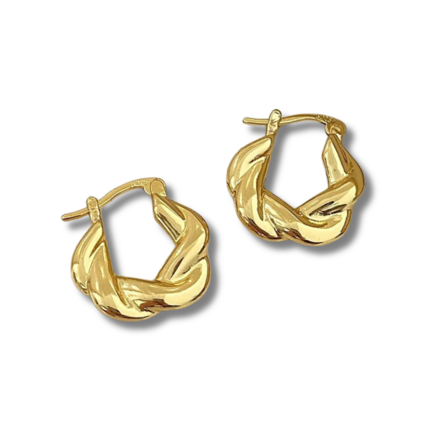 Woven Hoops - Gold