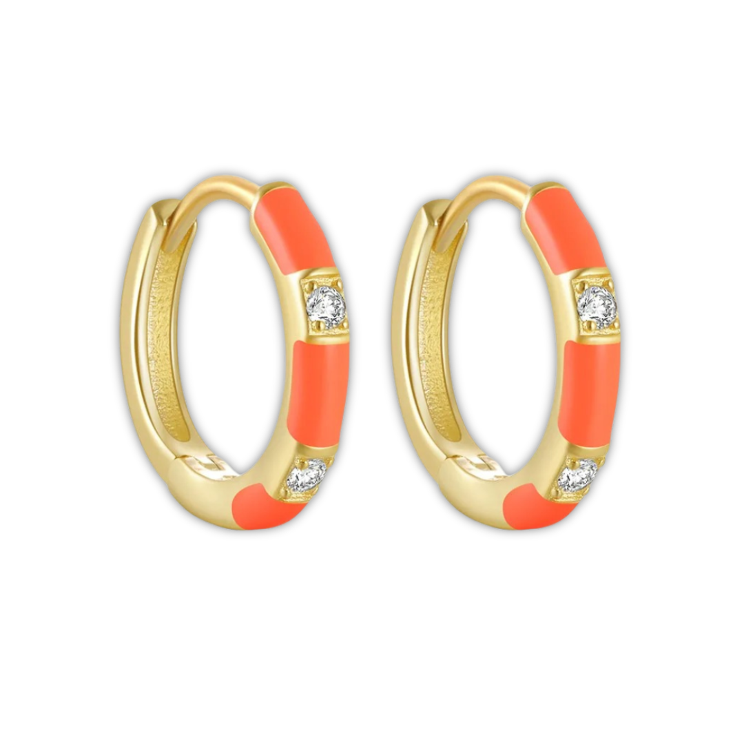 Evie Hoops - Coral