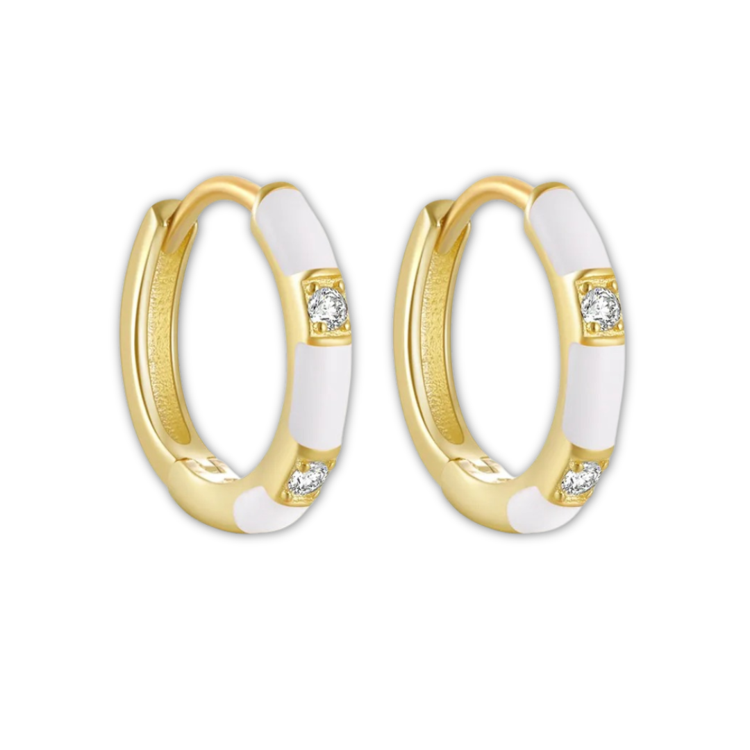 Evie Hoops - White