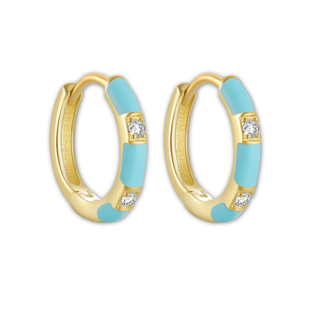 Evie Hoops - Aqua