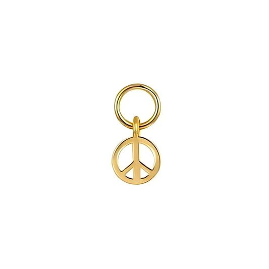 Peace Earring Charm - Gold