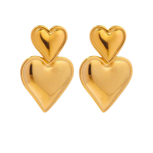 Double Heart Earrings