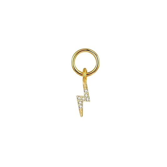 Lightning Mini Earring Charm - Gold