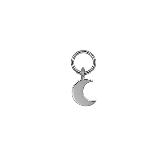 Moon Mini Earring Charm - Silver