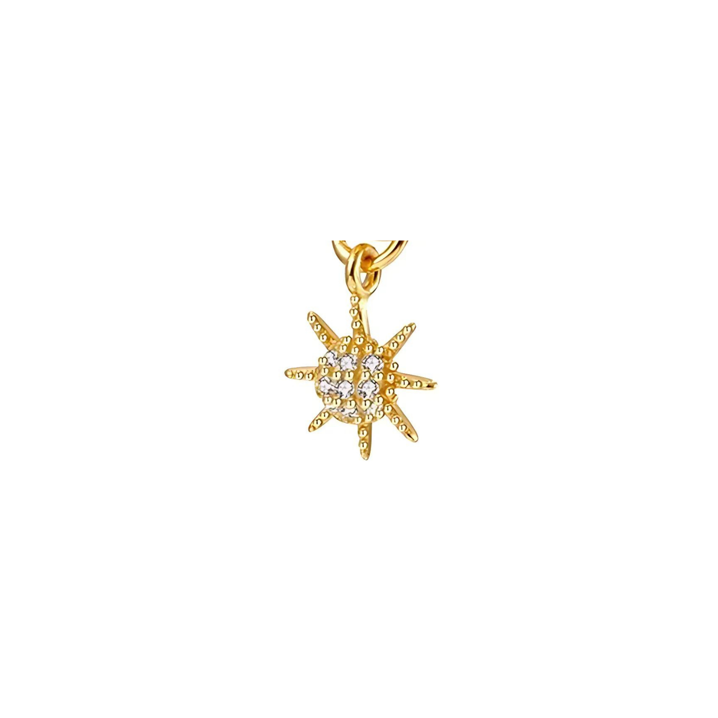 Starburst Mini Earring Charm - Gold