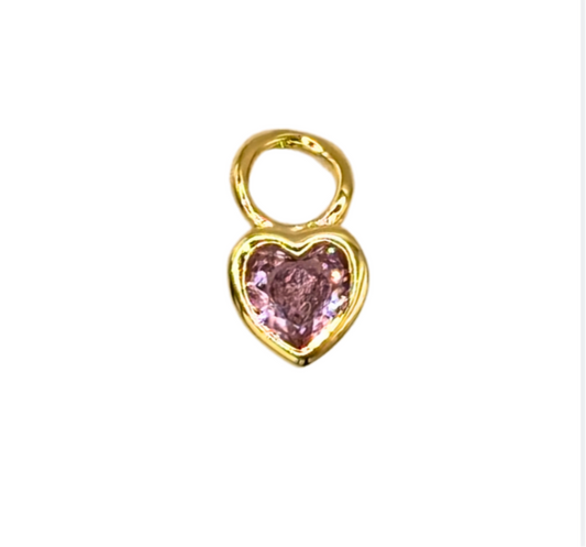 Baby Pink Heart Earring Charm