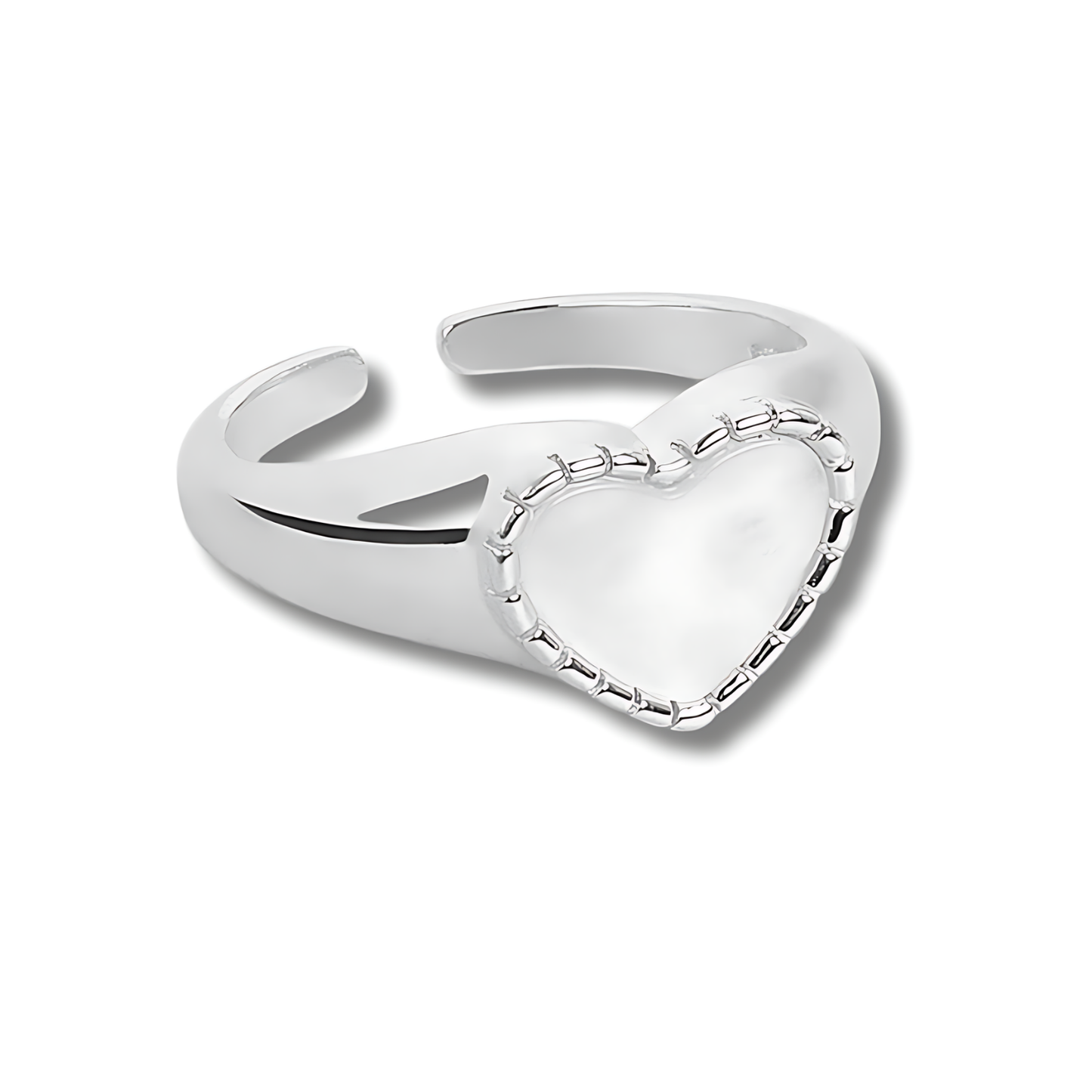 Heart Shell Ring - Silver