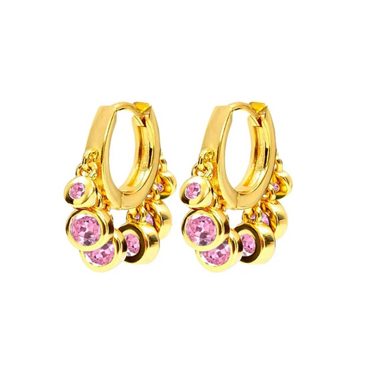 Spangle Hoops - Pink