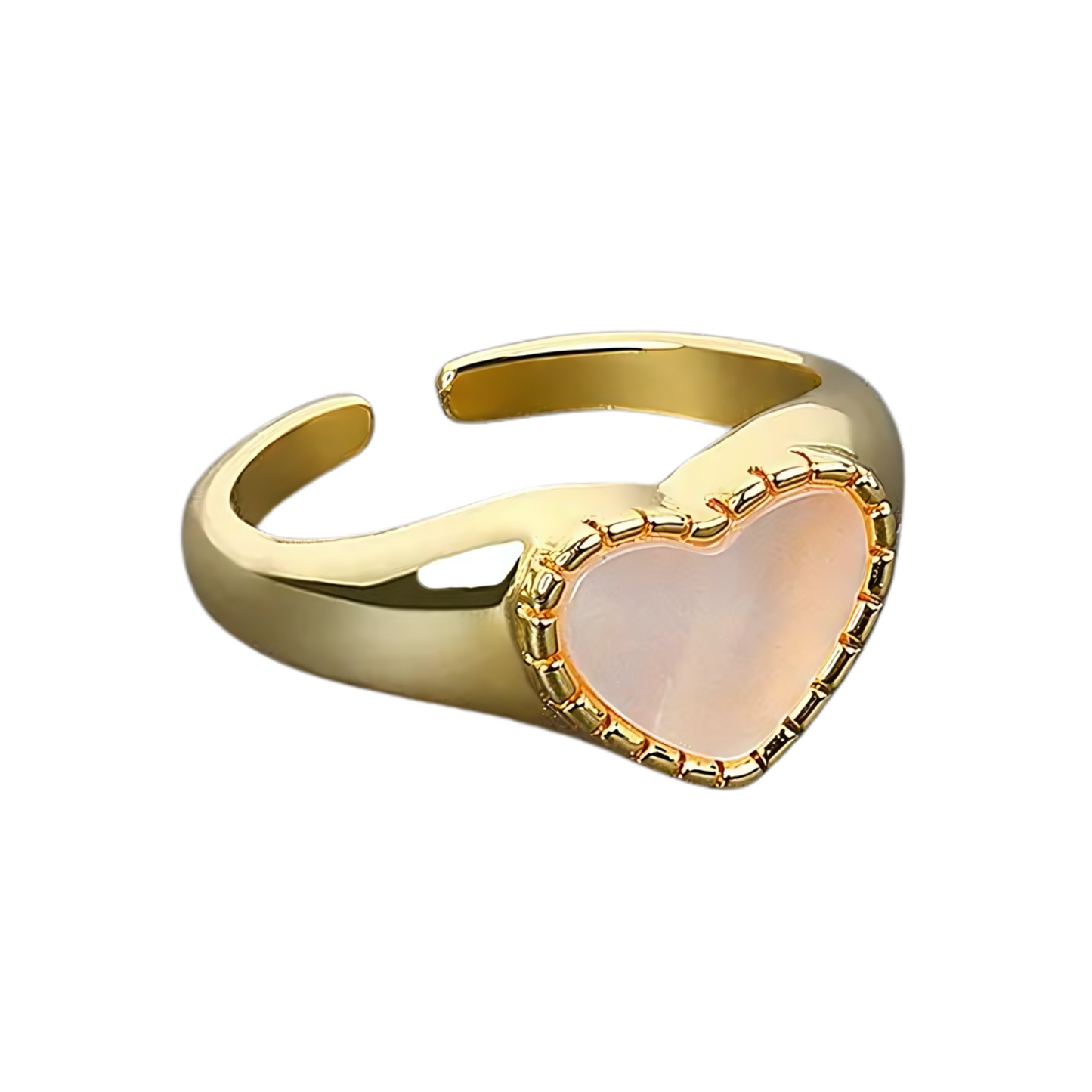 Heart Shell Ring - Gold