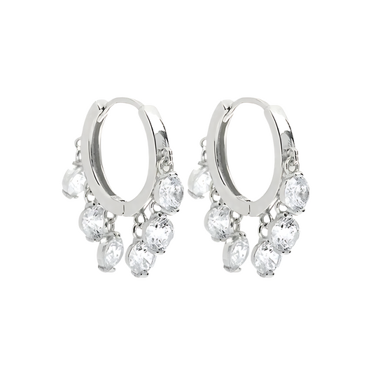 Spangle Hoops - Silver