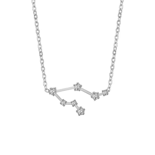 Gemini Constellation Necklace - Silver