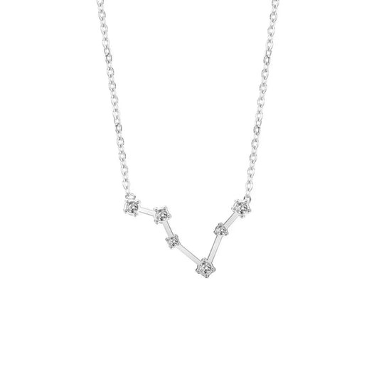 Pisces Constellation Necklace - Silver