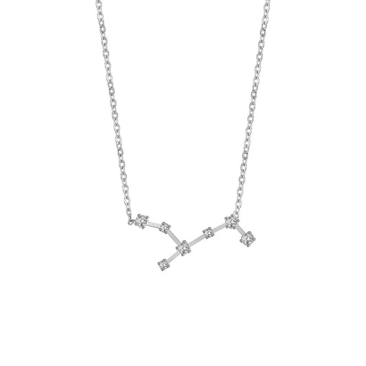 Virgo Constellation Necklace - Silver